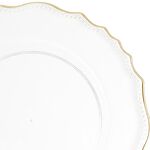 Gold Rimmed Clear Christmas Charger Plate