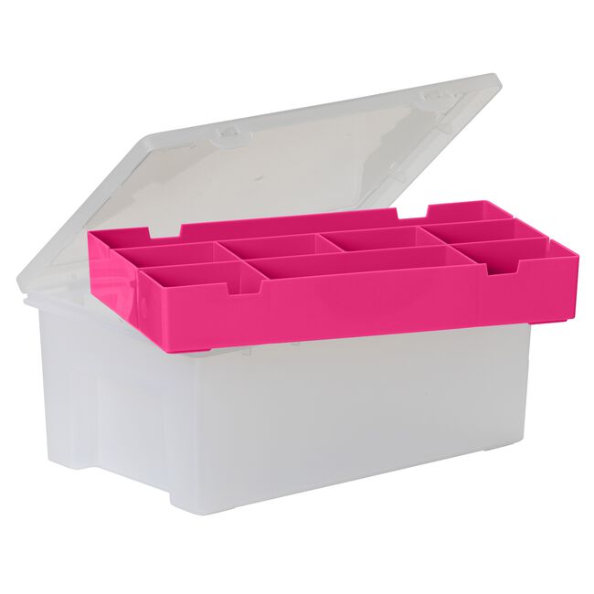 Wham 29cm Organiser Box With 8 Insert Pink