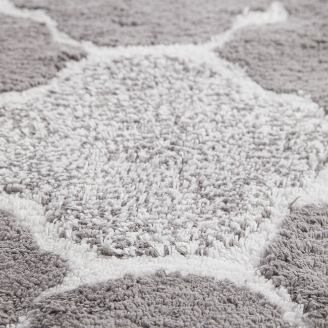 Trellis Grey Bath Mat 50cm x 80cm 