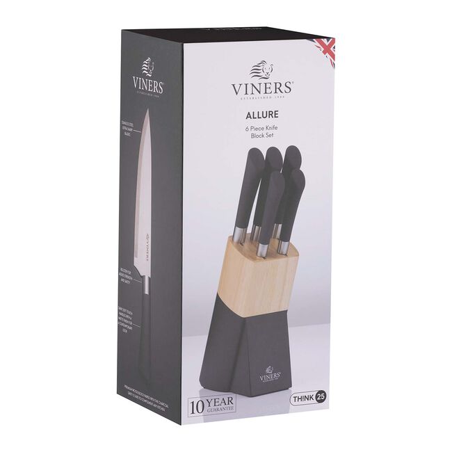 Viners Allure 6 Piece Knife Block Set