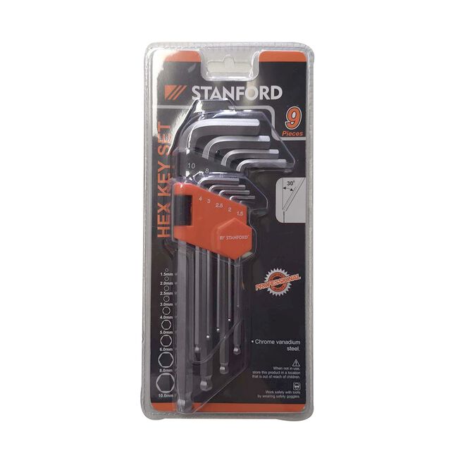 9PC Ball Point Hex Allen Key Set