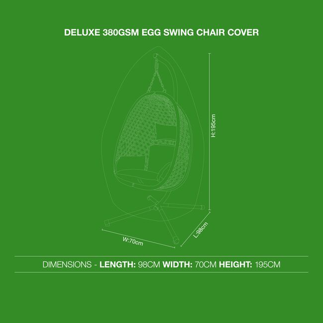 Deluxe 380GSM Egg Swing Chair Cover 