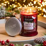 Tuscany 18oz Double Wick Candle Fireside Cinnamon