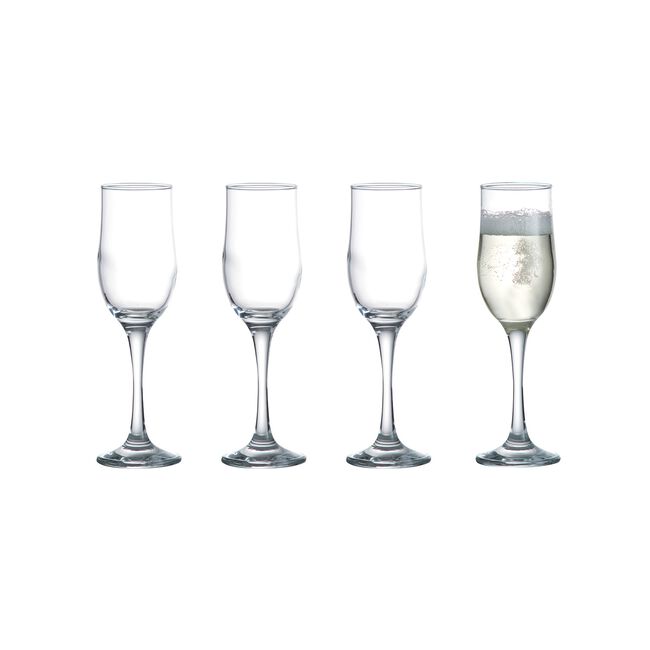 Ravenhead Tulip 200ml Flute Glass Set Of 4