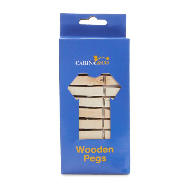 Carina & Co 24 Wooden Pegs