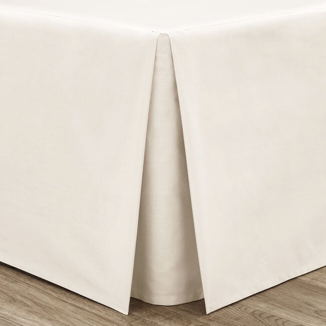DOUBLE PLATFORM VALANCE Luxury Percale Cream 2J