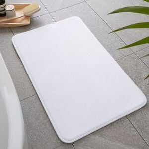 ANTI-BACTERIAL MEMORY FOAM WHITE Bath Mat