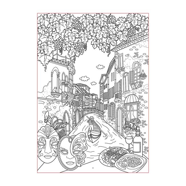Adult Colouring Book - Cities