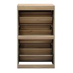 Herringbone Haven Three Door Shoe Cabinet