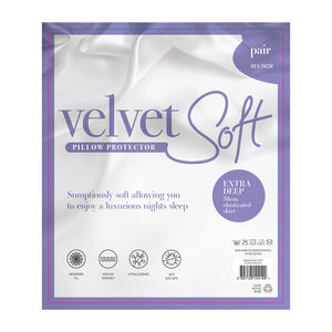 Velvet Soft Pillow Protector Pair