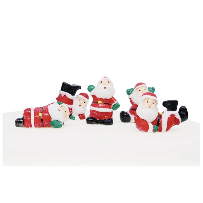 Fun Santa Cake Picks 5 Pack