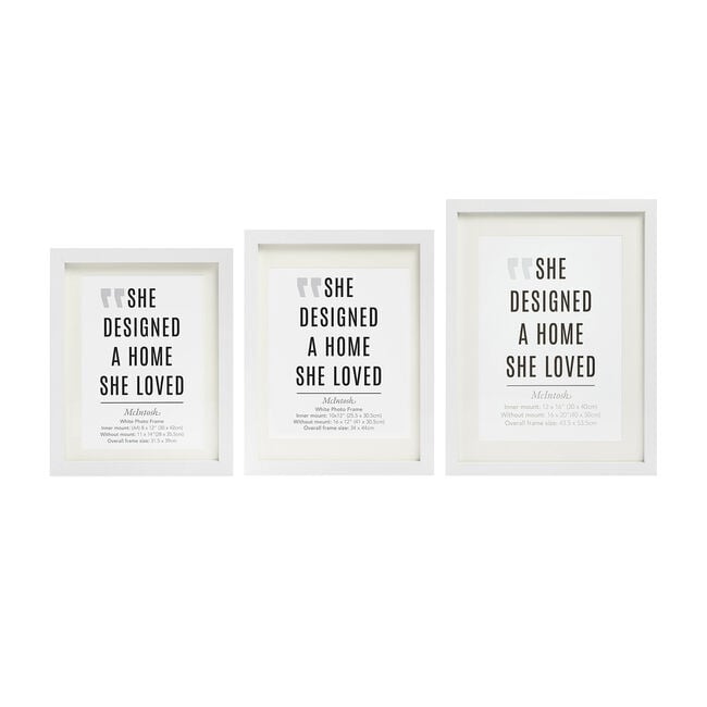 40X50CM MCINTOSH WHITE POSTER Frame
