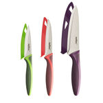 Zyliss Coloured Knife Set w/ Covers - 3pc