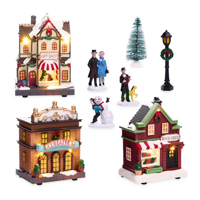 Light Up Christmas Village Set 
