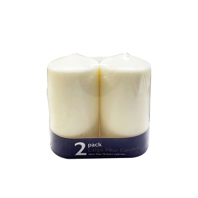 Large Pillar Candles Set Of 2