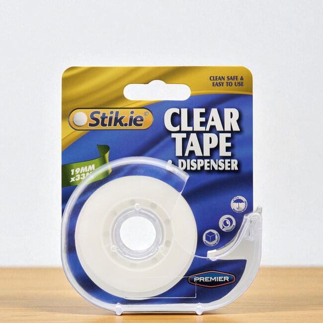 Stik-ie Tape With Dispenser - 33m x 1.9cm