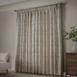 PENCIL PLEAT BOTANICAL CREAM 66x54 Curtain