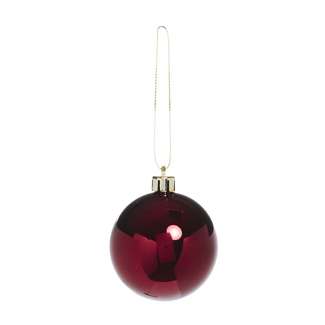 20 PACK BURGUNDY Bauble Set