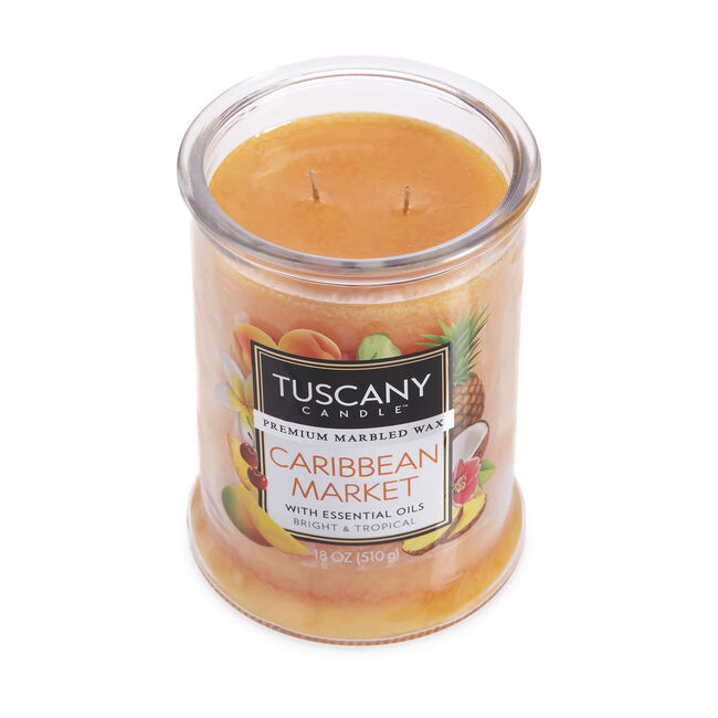 Tuscany Double Wick Candle Caribbean Market 18oz