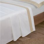 DB FLAT SHEET Linen Border 600TC 