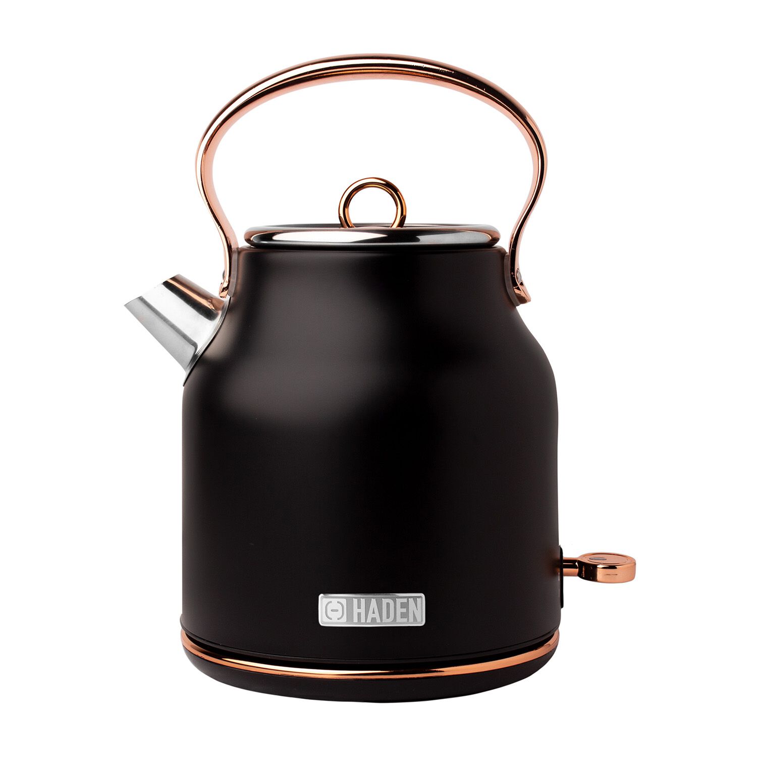 Haden Heritage 3KW Black with RoseGold Kettle Home Store More