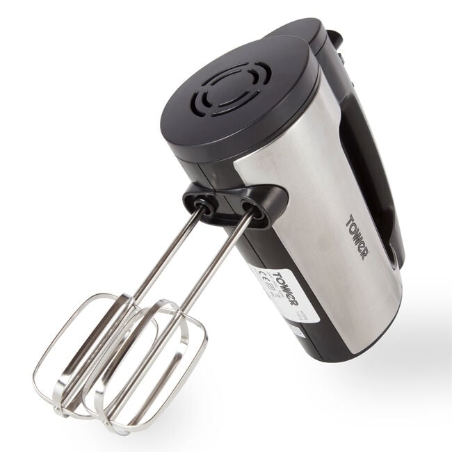 Tower Stainless Steel Hand Mixer 300W