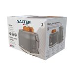SALTER RETRO GREY CURVED BODY 2 Slice Toaster