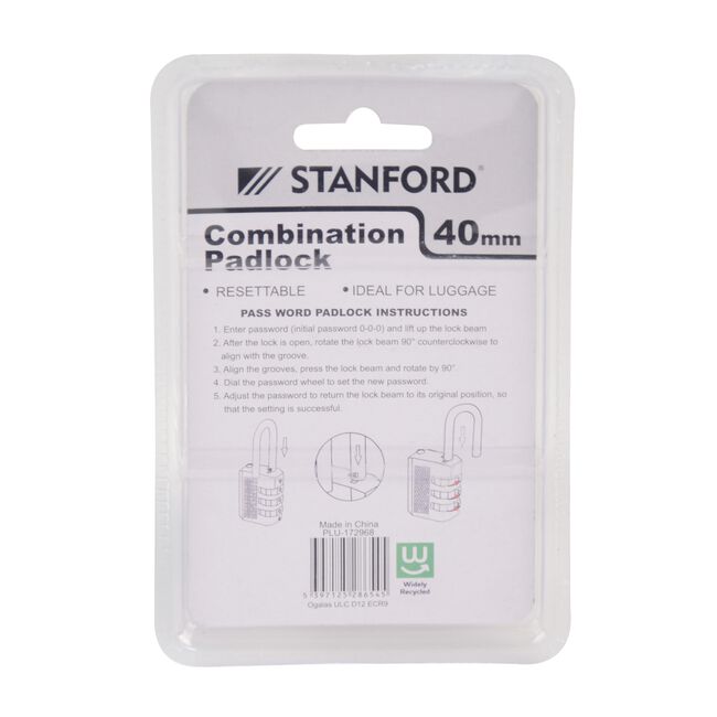 40mm Combination Padlock