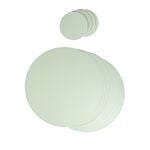 Reversible Round Placemats 4 Pack - Green & Cream