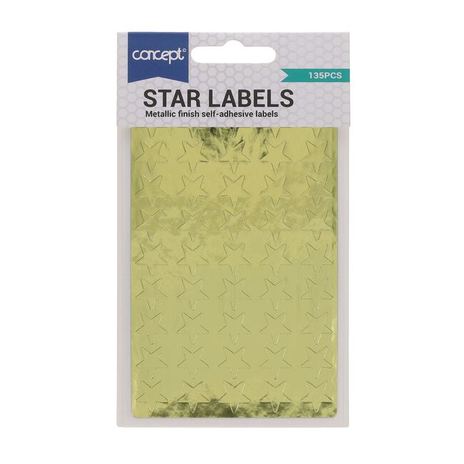 Concept 135Pk Gold Stars Stickers