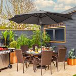 3M CRANK & TILT Sun Parasol - Grey