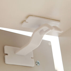 Adhesive Cupboard/Drawer Double-Latches 2Pk