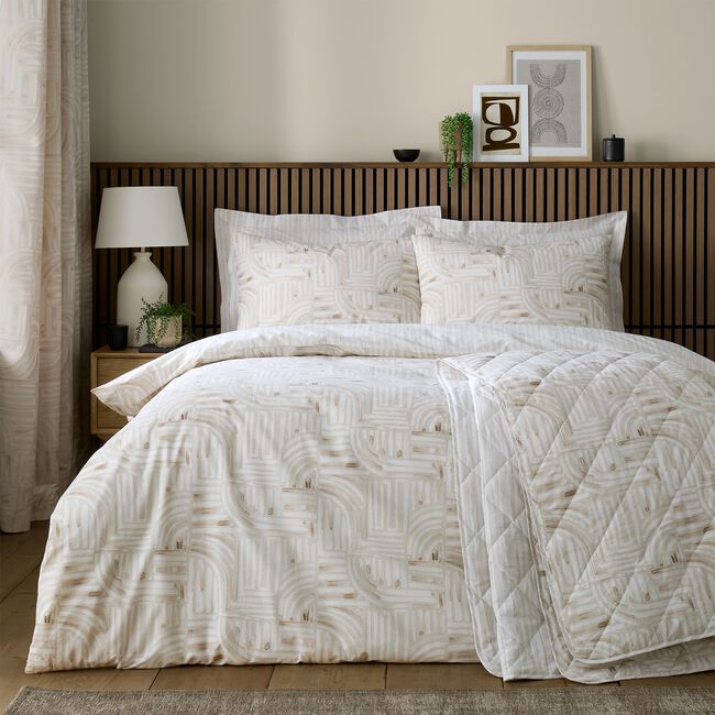 Olivia Linear Bedspread 200cm x 220cm - Natural