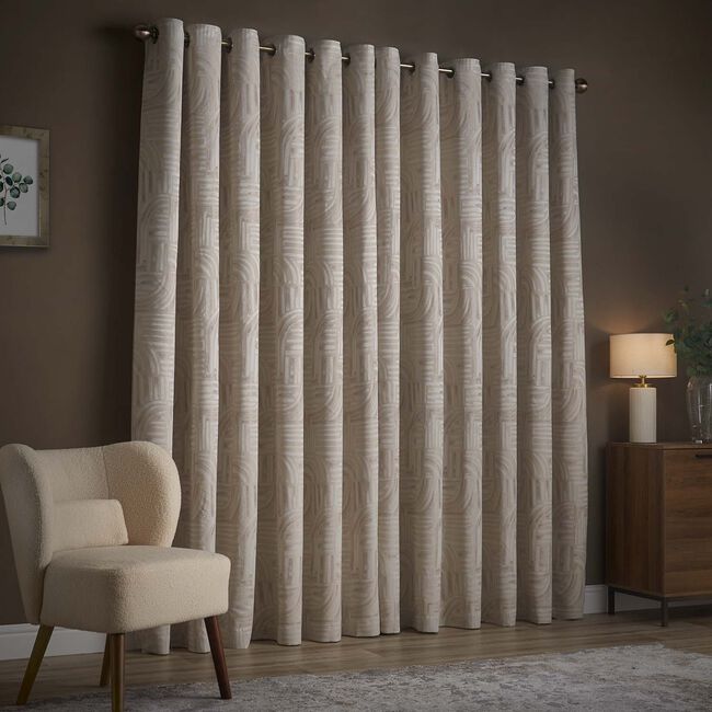 OLIVIA LINEAR JACQUARD GOLD 66x54 Curtain