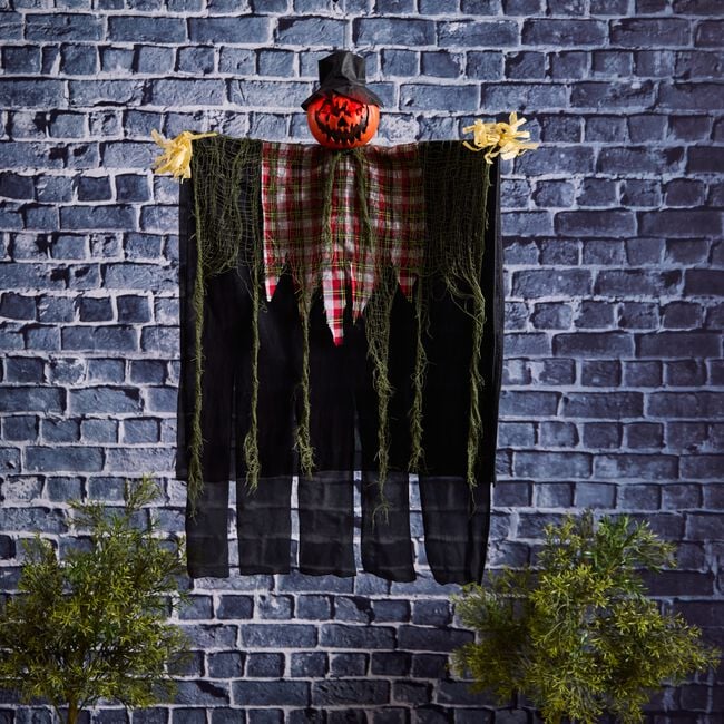 90cm Animated Hanging Scarecrow