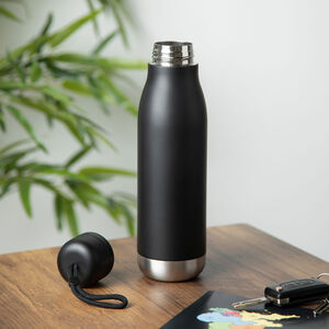 BodyGo Double Wall Water Bottle Flask 500ml -Black
