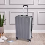Large Lightweight Hardshell Luggage - Silver Grey