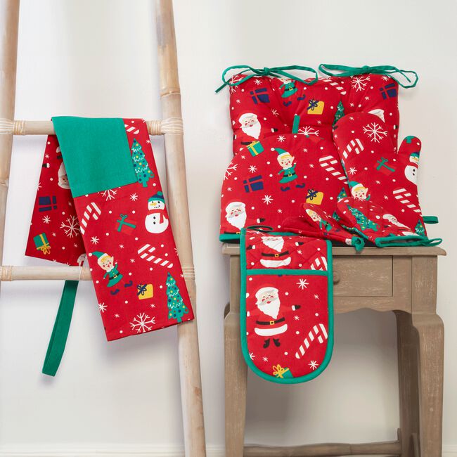 Santa's Workshop Double Oven Glove