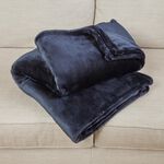 Ruane Plush Velvet Navy Throw 150 x 200cm