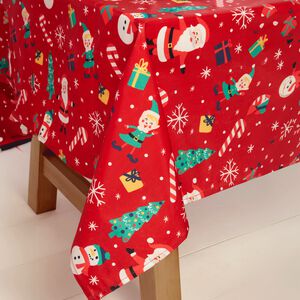 Santa's Workshop PVC Table Cloth 160cm x 230cm 