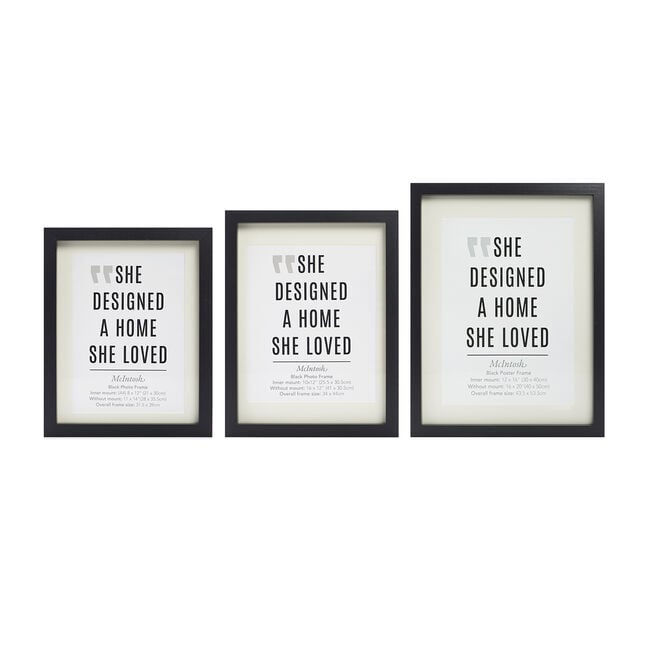 40X50CM MCINTOSH Black POSTER Frame