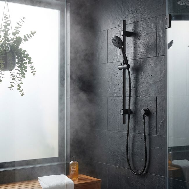 De Vielle 5 Function Black Shower Set