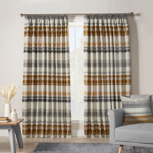 PENCIL PLEAT TRIBECA STRIPE GREY 66X54 Curtain