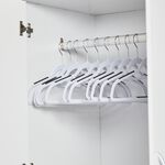 White Hangers with Anti Slip 10 Pack