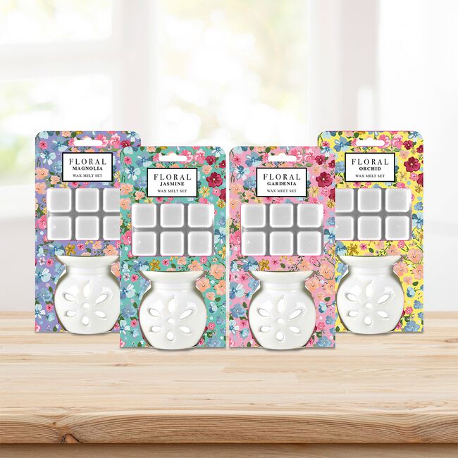 Floral Wax Melter & 60g Jasmine Melts