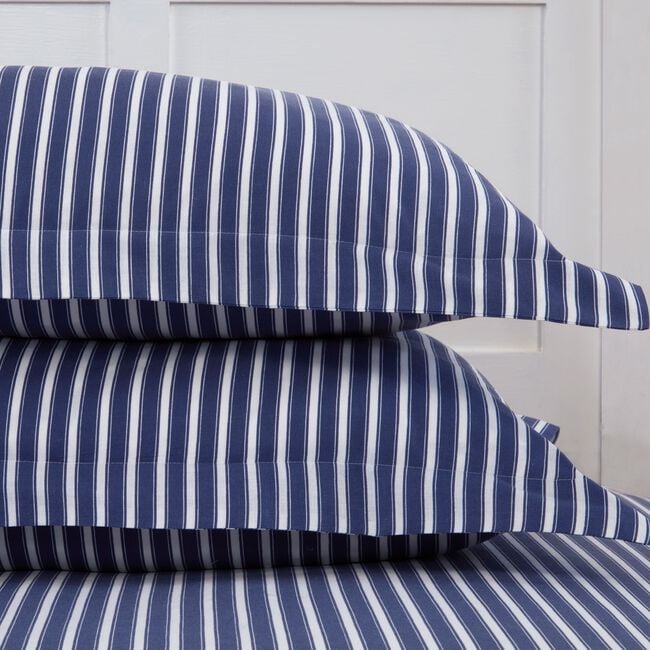 Junia Oxford Pillowcase Pair - Navy