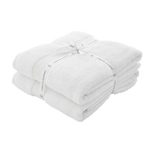 CATHERINE LANSFIELD WHITE ANTIBAC Bath Sheet Pair