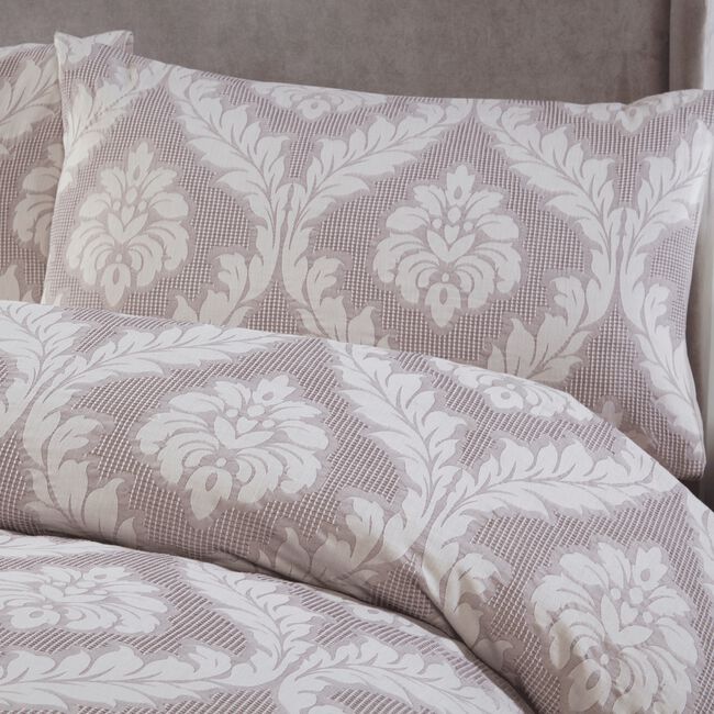 SINGLE DUVET COVER Damask Jacquard Silver