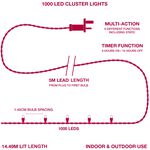 1000 WHITE Led Cluster Lights