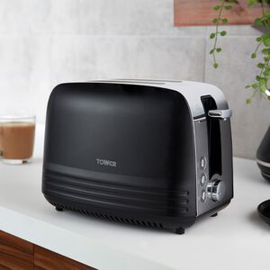 Tower Ash Black 2 Slice Toaster